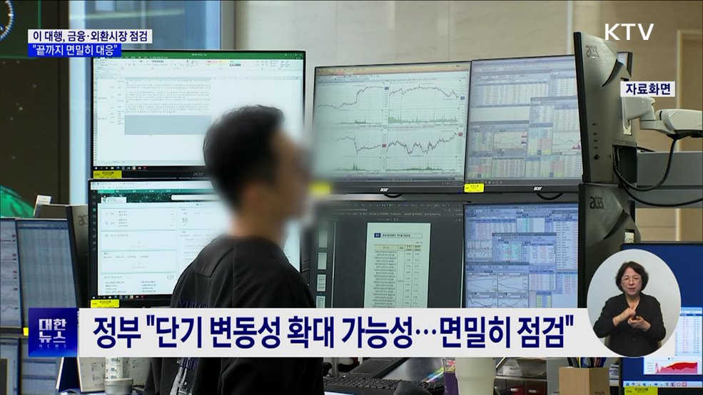 이 대행, 금융·외환시장 점검···"면밀히 대응"