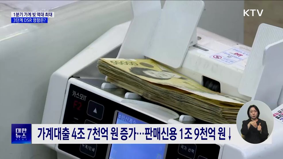 1분기 가계 빚 역대 최대···3단계 DSR 영향은?