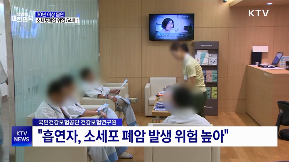 30년 이상 흡연하면 소세포폐암 위험 54배↑