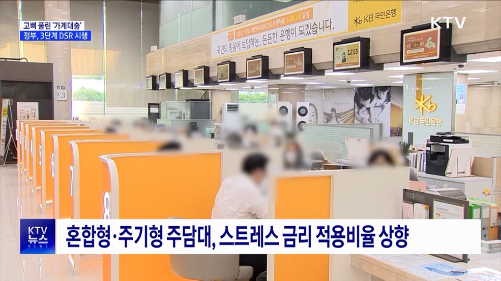 3단계 DSR 시행···가계대출 스트레스 금리 1.5%