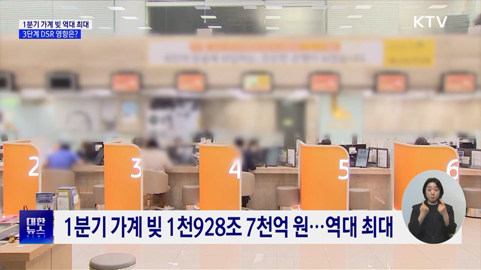 1분기 가계 빚 역대 최대···3단계 DSR 영향은?