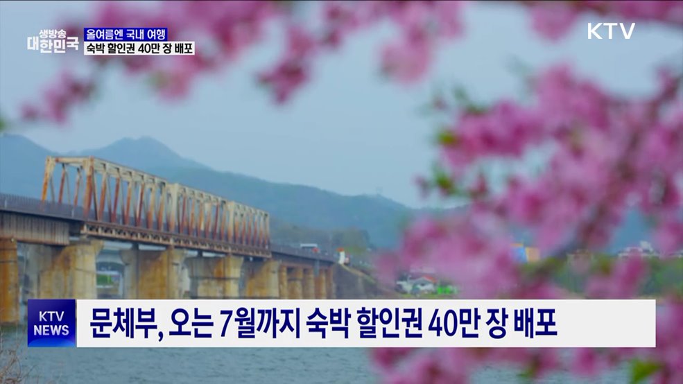 올여름엔 국내로···숙박 할인권 40만 장 배포