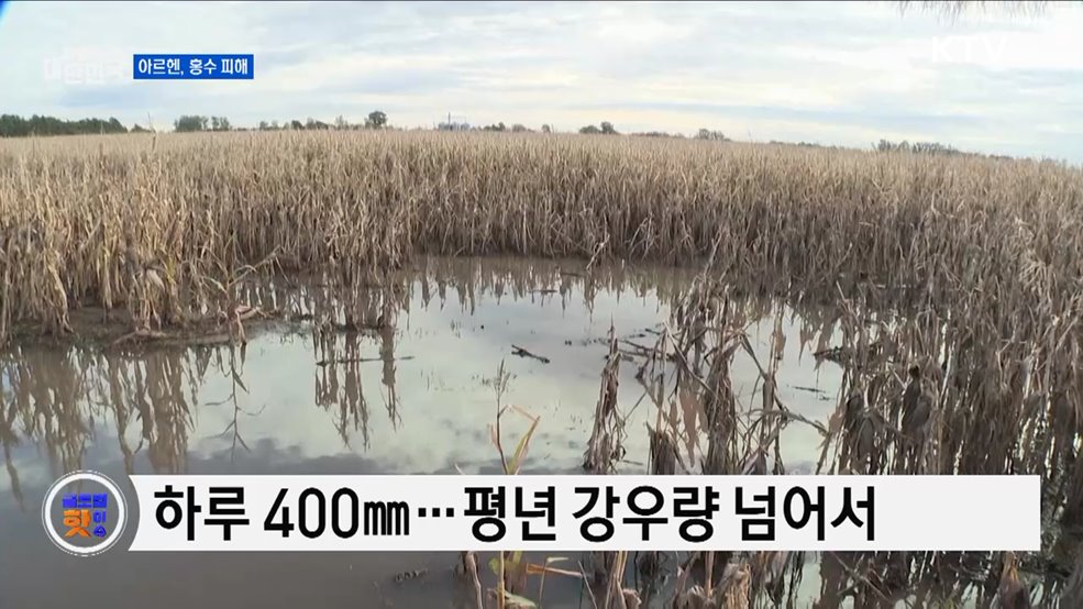 아르헨티나 농업지대 물바다···수확 지연 [글로벌 핫이슈]