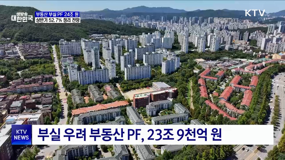 부동산 부실 PF 24조 원···상반기 52.7% 정리 전망