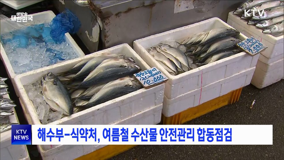 해수부-식약처, 여름철 수산물 안전관리 합동점검