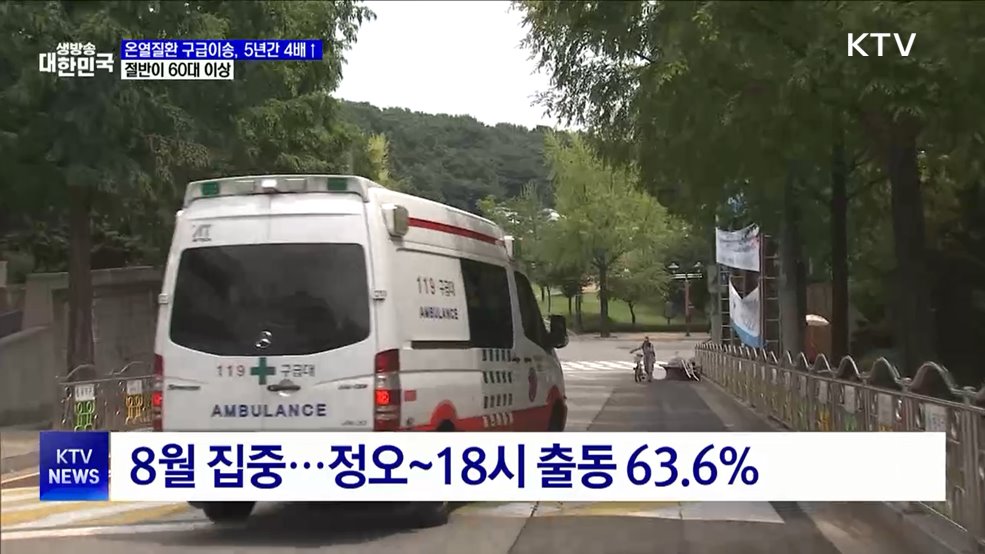 온열질환 구급이송 5년간 4배 늘어···절반이 60대 이상