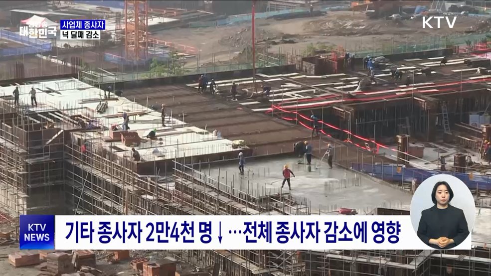 사업체 종사자 넉 달째 감소···코로나 이후 처음