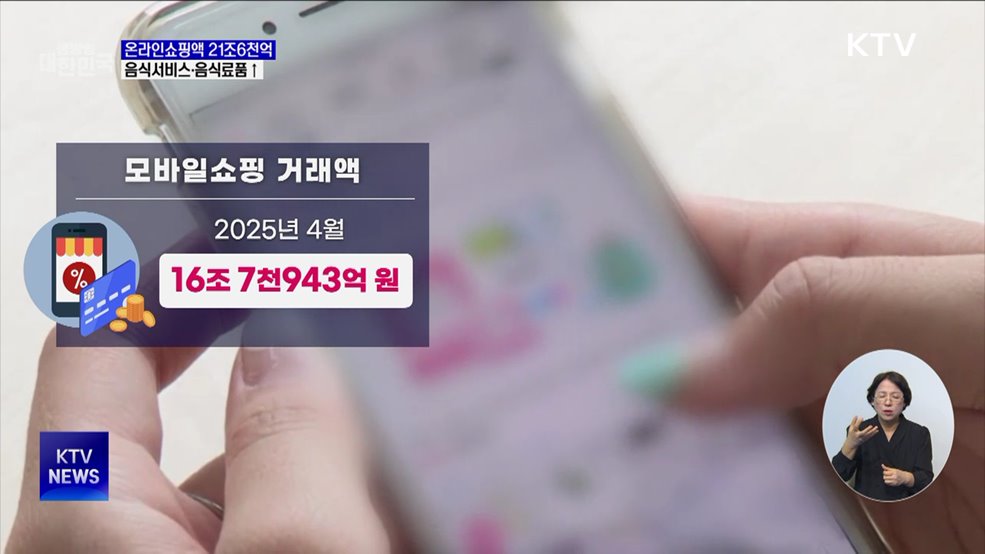 4월 온라인쇼핑액 21조6천억 원···역대 최대