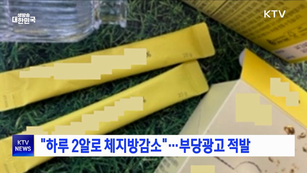 "하루 2알로 체지방감소"···부당광고 적발