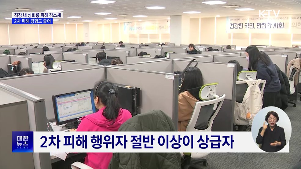 2024 성희롱 실태조사···직장 내 성희롱 감소세