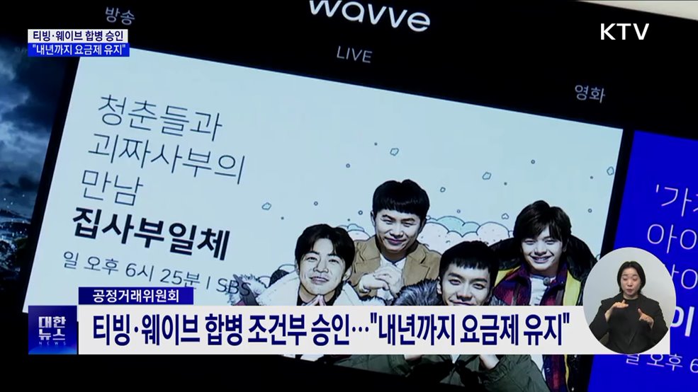 티빙·웨이브 합병 조건부 승인···"내년까지 요금제 유지"