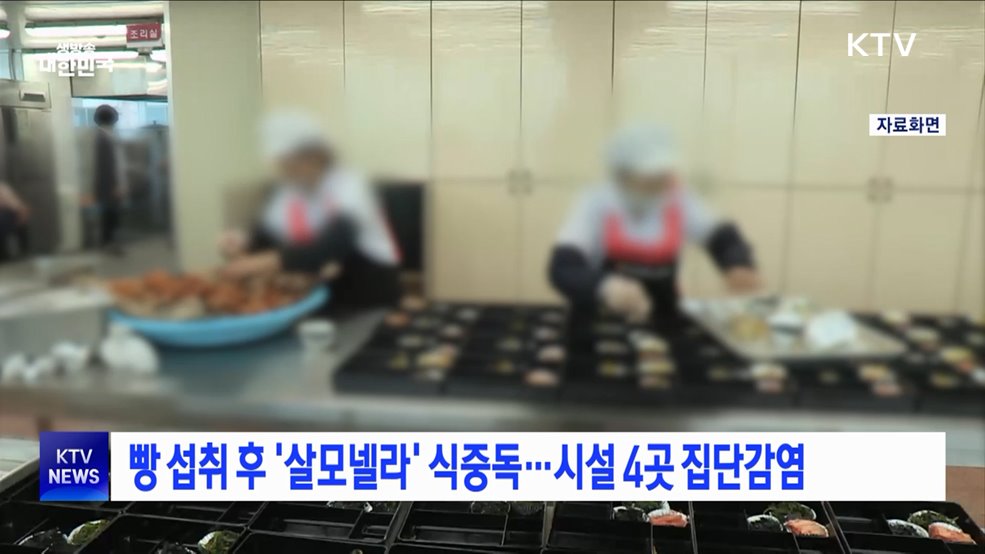 빵 섭취 후 '살모넬라' 식중독···시설 4곳 집단감염