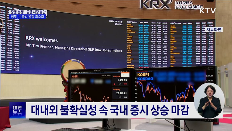 중동전쟁 격화 '경제 불안'···정부, 금융·수출입 영향 최소화