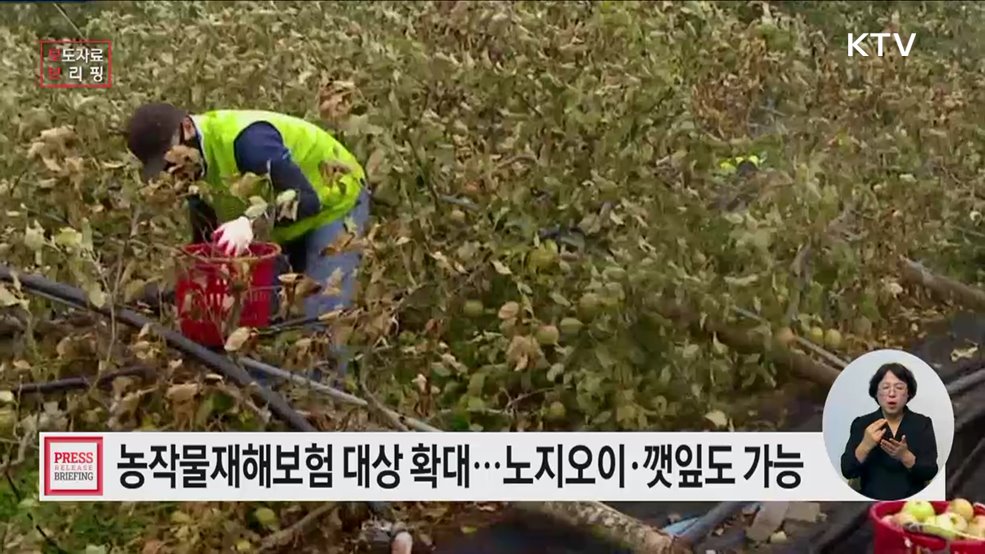 2027년까지 농작물재해보험 대상 품목 80개로 확대