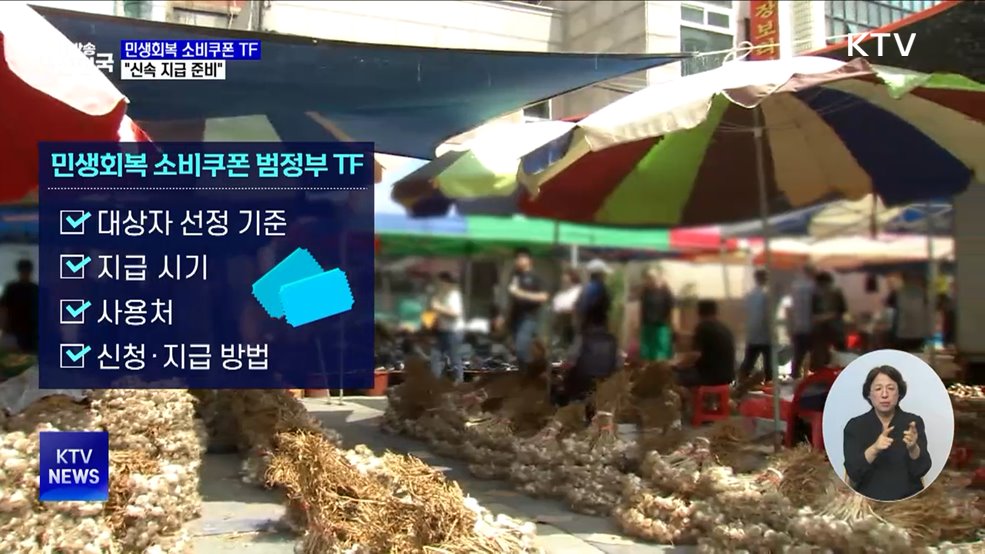 정부 '민생회복 소비쿠폰 TF' 구성···"신속 지급 준비"