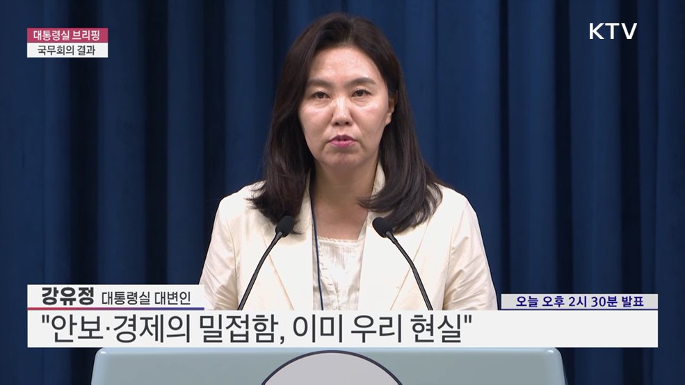 대통령실 브리핑 - 국무회의 결과 (25. 06. 24. 14시)