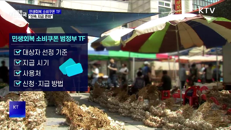 정부 '민생회복 소비쿠폰 TF' 구성···"신속 지급 준비"