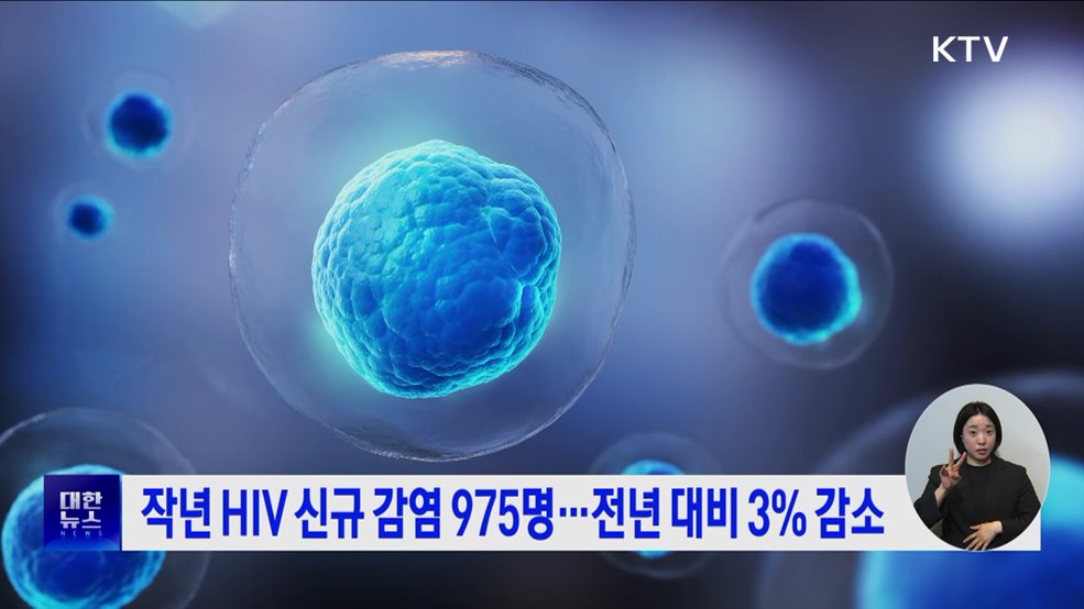 작년 HIV 신규 감염 975명···전년 대비 3% 감소