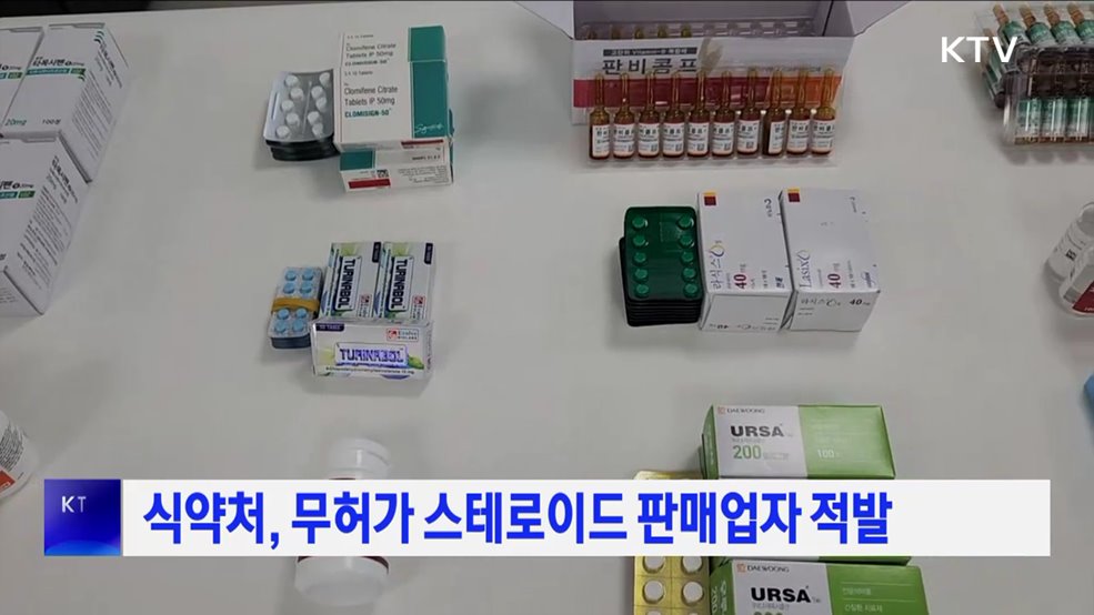 식약처, 무허가 스테로이드 판매업자 적발