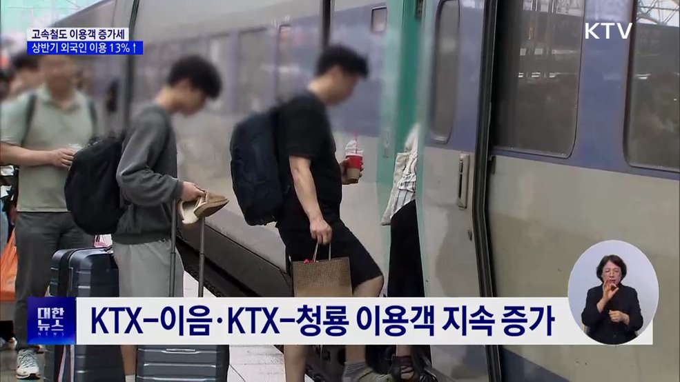 고속철도 전성시대···상반기 5천8백만 명 돌파