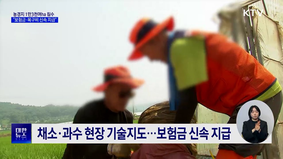 '축구장 1만8천개' 논밭 침수···"복구비 신속 지급"