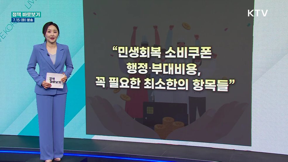 행안부 "민생회복 소비쿠폰 부대비용은 필수적인 비용"