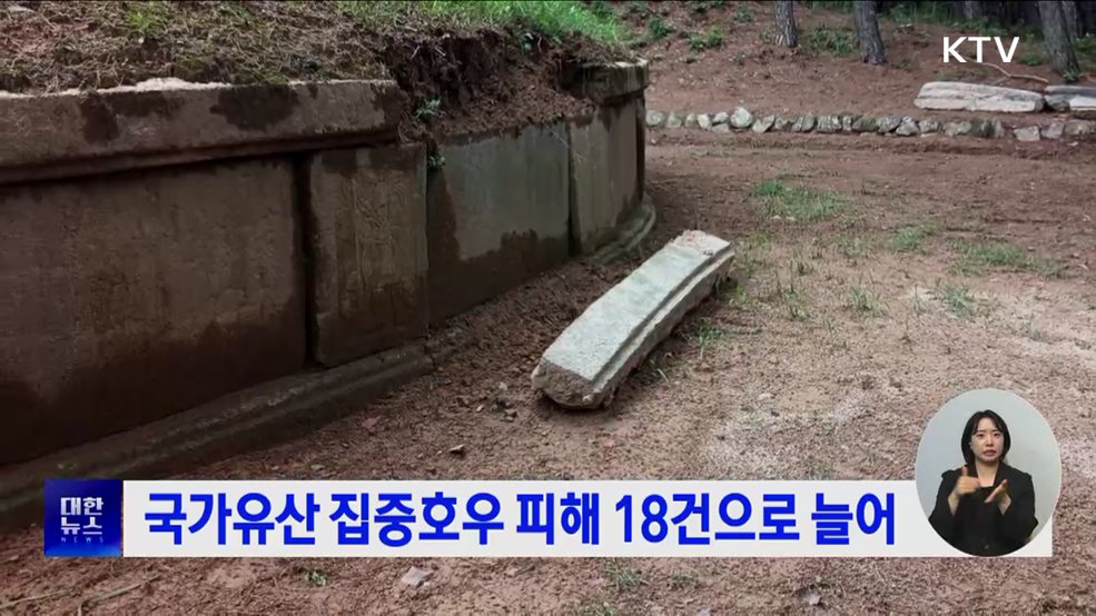 국가유산 집중호우 피해 18건으로 늘어