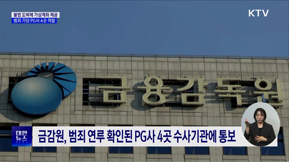 불법 도박 조직에 가상계좌 제공···범죄 가담 PG사 4곳 적발