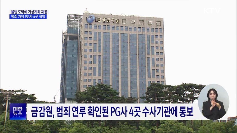 불법 도박 조직에 가상계좌 제공···범죄 가담 PG사 4곳 적발