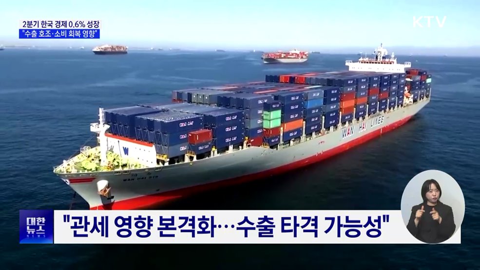 2분기 한국 경제 0.6% 성장···"수출 호조·소비 회복 영향"