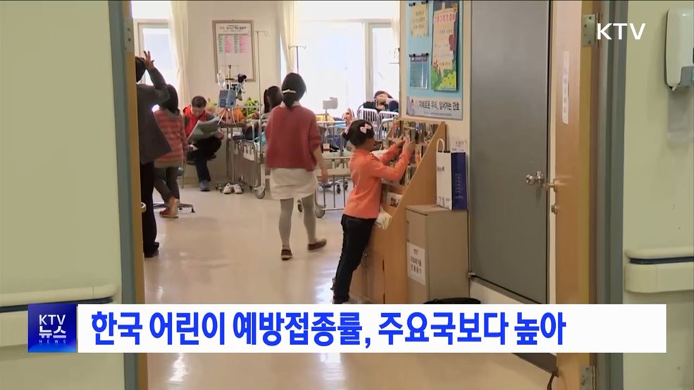 한국 어린이 예방접종률, 주요국보다 높아