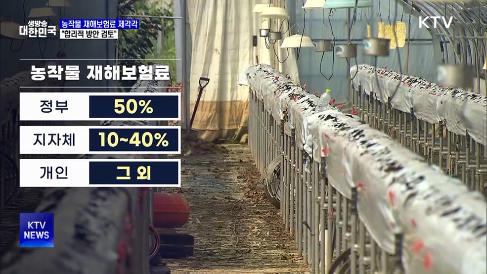 농작물 재해보험료, 지역별로 제각각···"격차 줄이는 방안 검토"