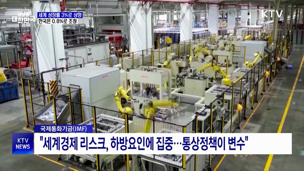 IMF, 세계 성장률 3% 전망···한국은 0.8%로 조정