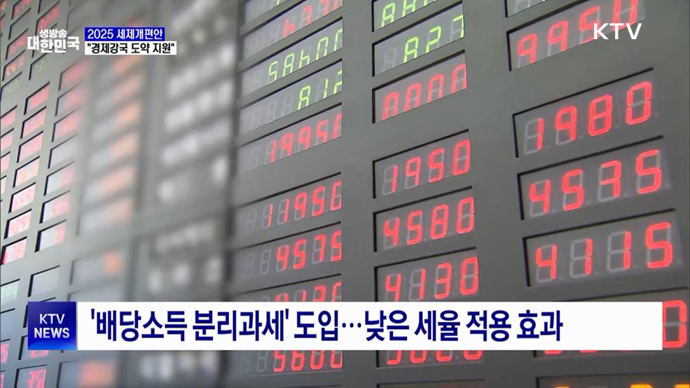 '배당소득 분리과세' 도입···국가전략기술에 AI 추가