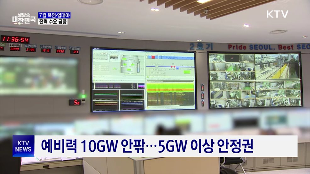 7월 전력 수요 역대 최고···'비상 대응 체제' 가동