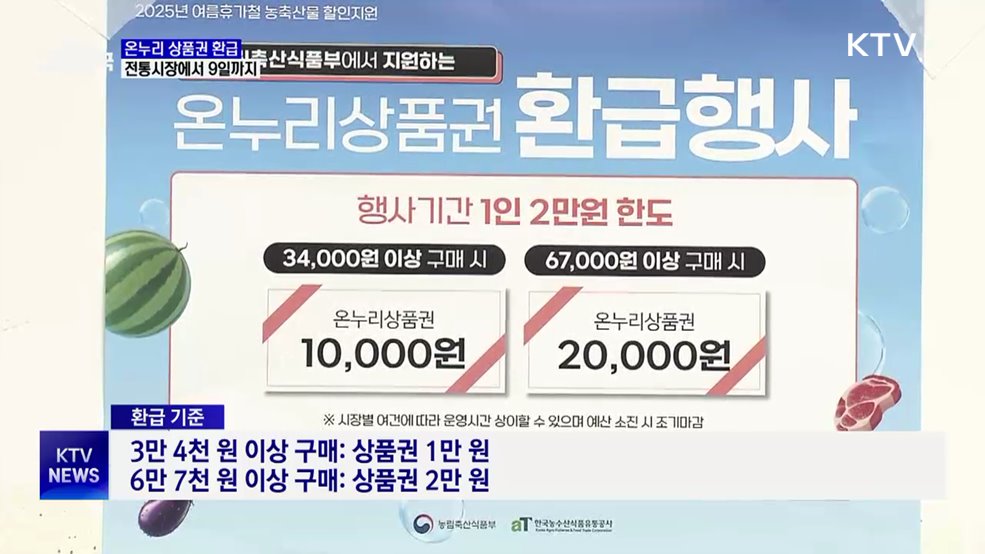 "국산 농축산물 사고 온누리상품권 받으세요"