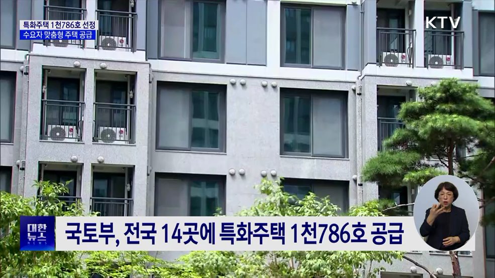 청년·고령자 맞춤형 특화주택 1천786호 공급