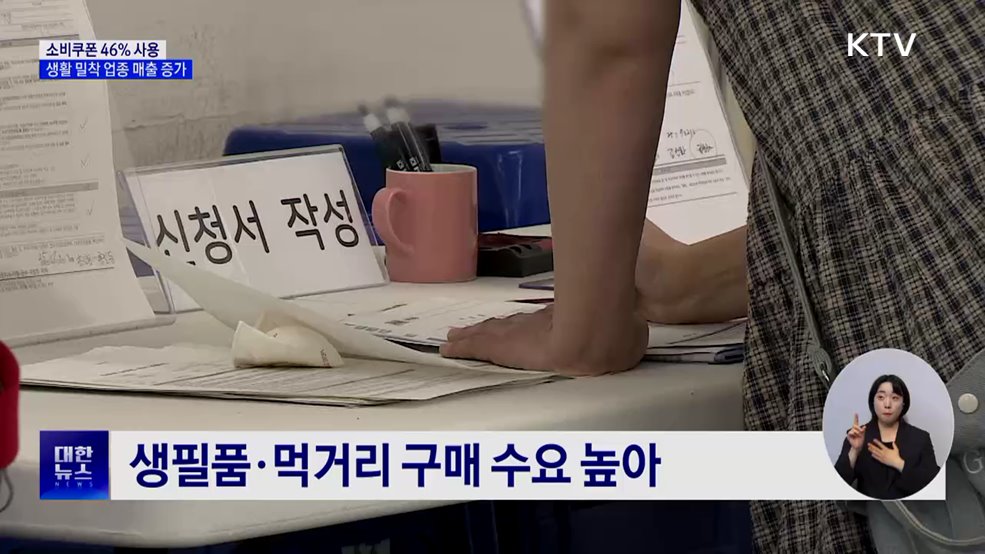 소비쿠폰 2주 만에 46% 사용···생활 밀착 업종 매출 증가