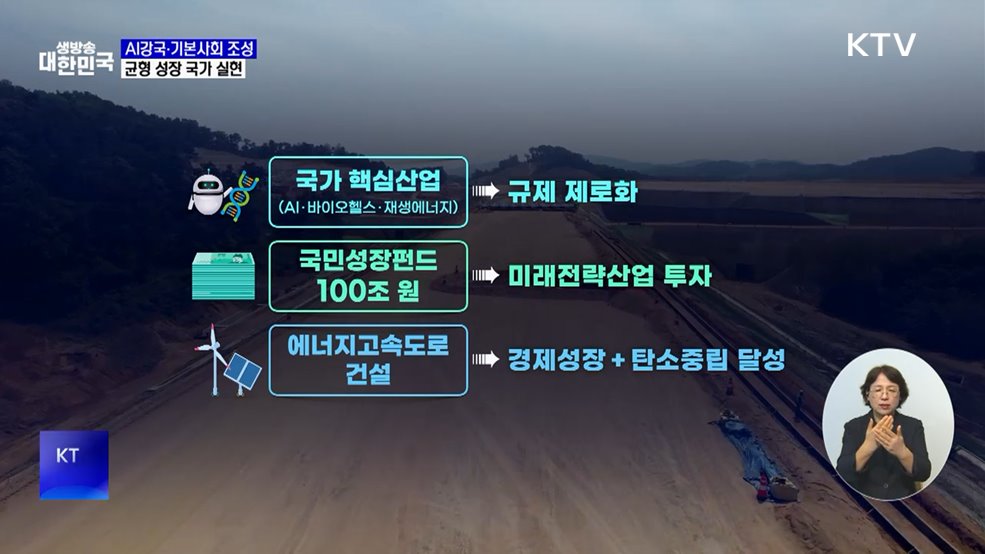 'AI강국 도약·기본사회 조성'···균형 성장 국가 실현