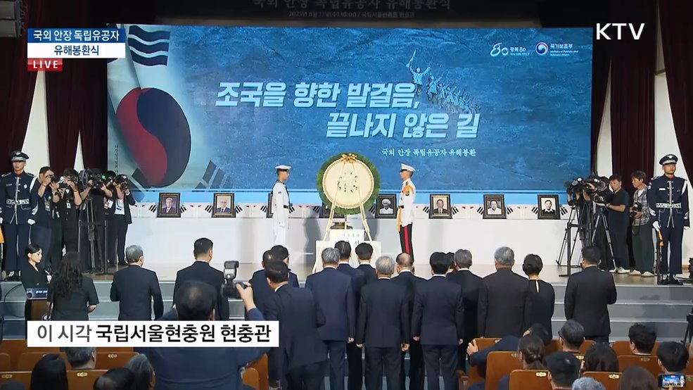 국외 안장 독립유공자 유해봉환식