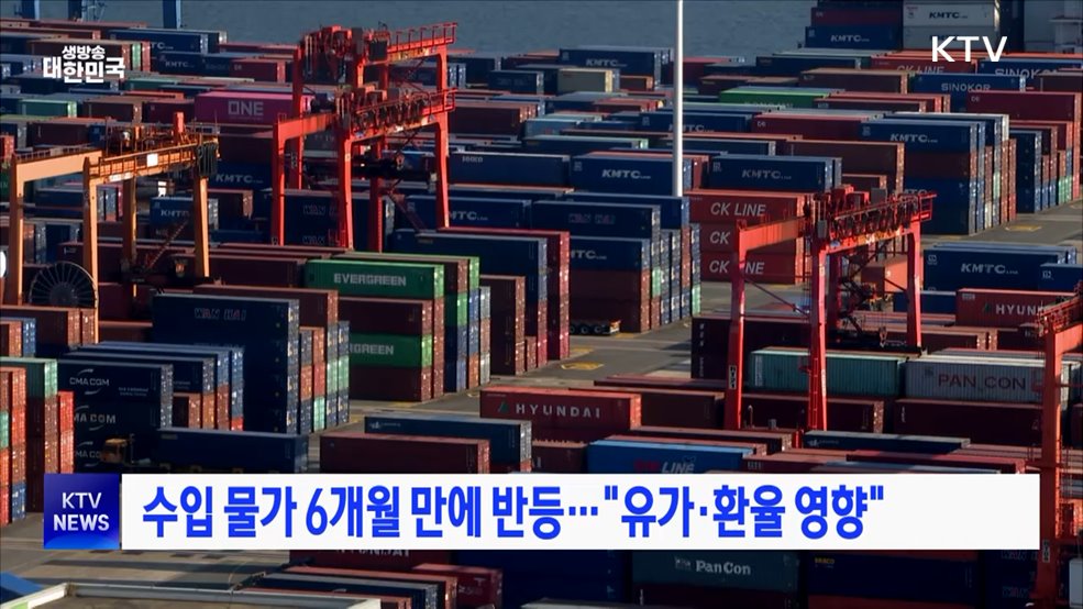 수입 물가 6개월 만에 반등···"유가·환율 영향"