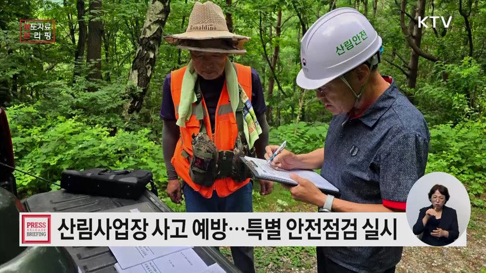 산림사업장 특별 안전점검 실시
