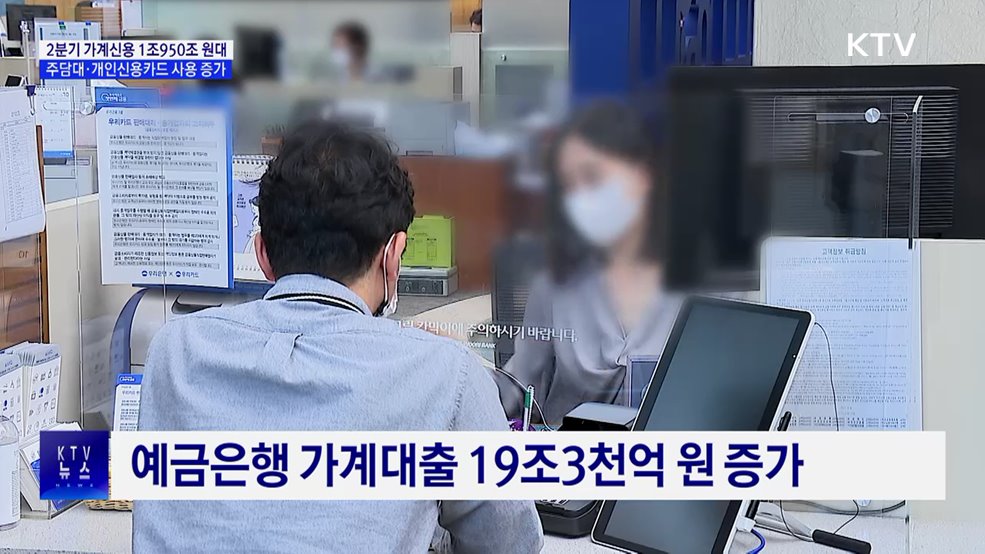 2분기 가계 빚 '증가'···주택담보대출 증가 폭 확대