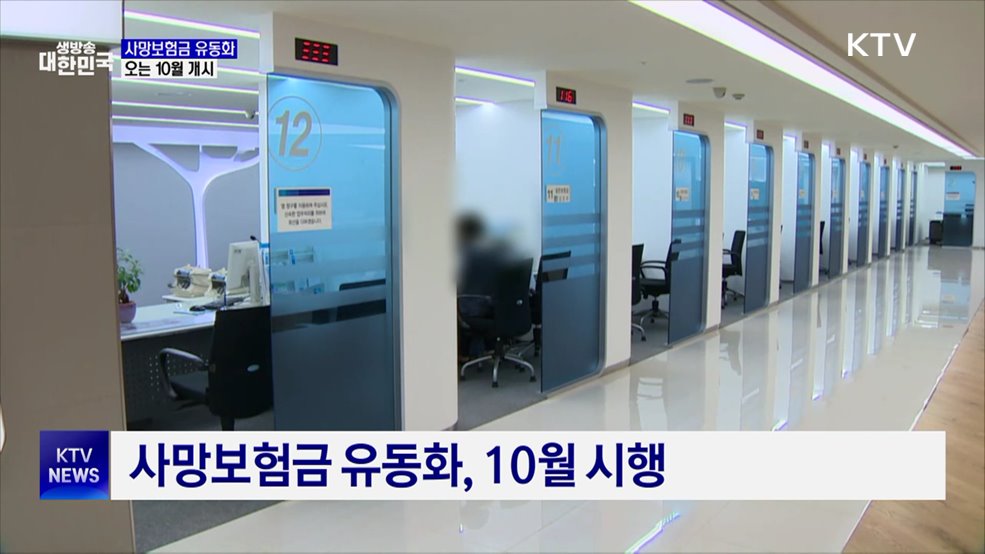 사망보험금, 연금으로 수령···10월 본격 시행