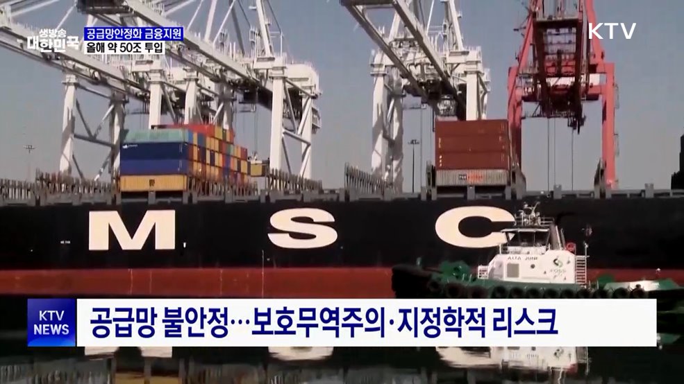 공급망안정화 금융지원···올해 정책금융 50조 투입