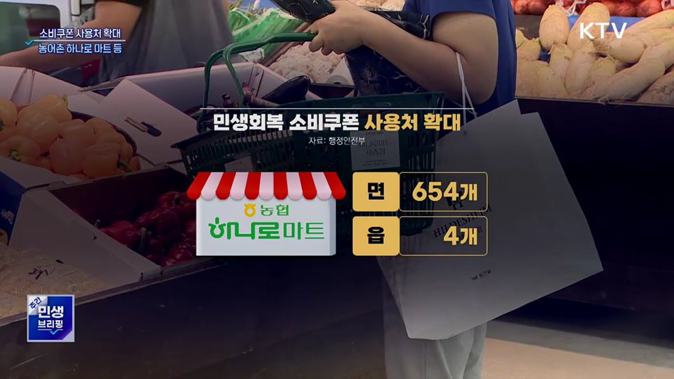 '소비쿠폰' 농어촌 하나로마트·군 복무지서도 사용 가능