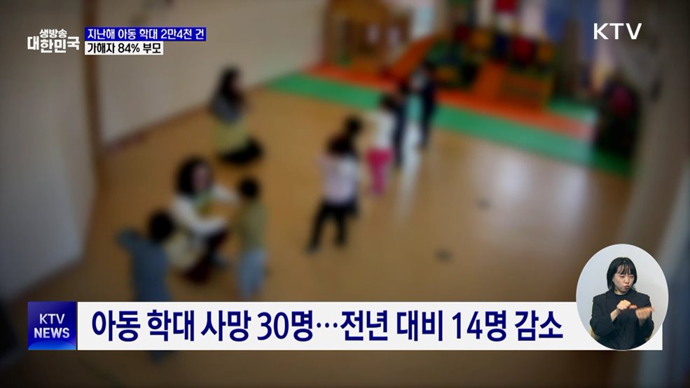 지난해 아동 학대 2만4천 건···가해자 84% 부모