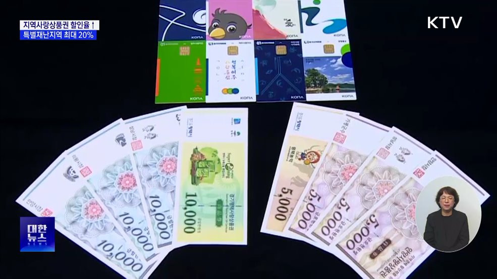 지역사랑상품권 할인율↑···특별재난지역 최대 20%
