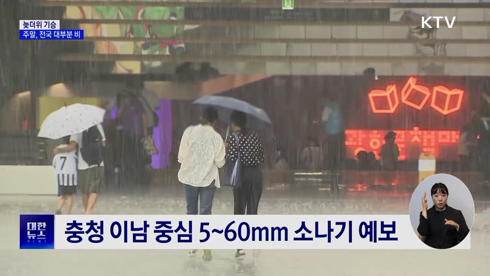 늦더위 기승···주말, 전국 대부분 비