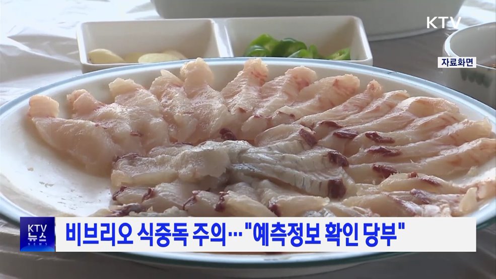 비브리오 식중독 주의···"예측정보 확인 당부"